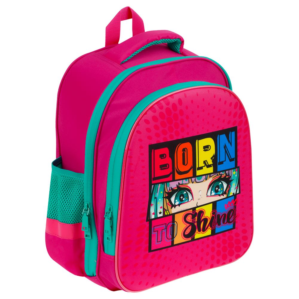 Ранец ArtSpace School Friend Light "Born to Shine" 35*29*12см, 2 отделения, 2 кармана, анатомическая спинка