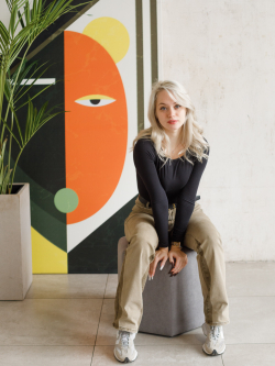 Пуф Сота Велюр Серый