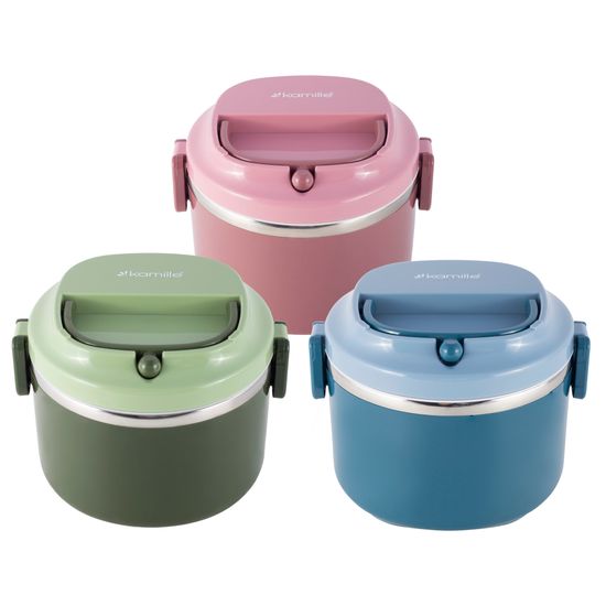 Ланч бокс 1000 мл. Kamille KM 2135 (пластик, нержавеющая сталь)