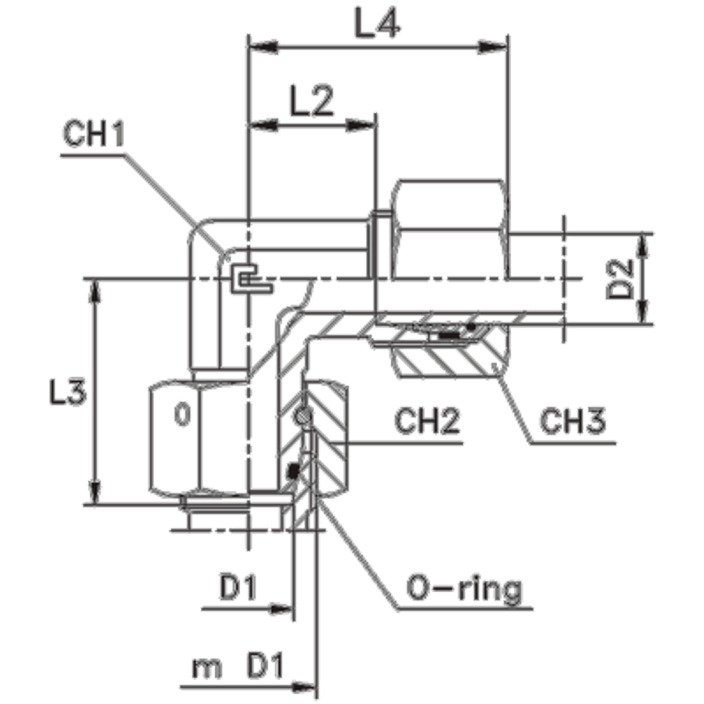 Соединение PN90 DS16 М24х1.5 B4 (в сборе)