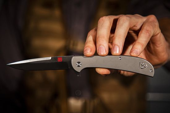 Складной нож Al Mar Ultralight Titanium Eagle AL/AMK4116 c клинком из стали D2, рукоять Титановый сплав Titanium TC4 Aloy