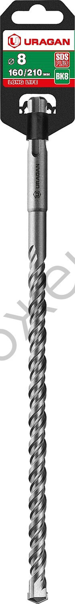 URAGAN 8х210 мм, SDS-plus бур (29311-210-08)