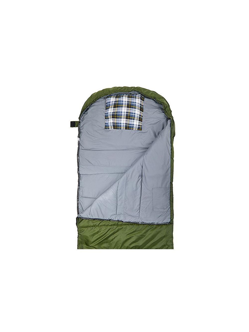 Спальный мешок-одеяло с капюшоном TauMANN Scout #R (молния справа), Подушка и компрессионный мешок в комплекте
