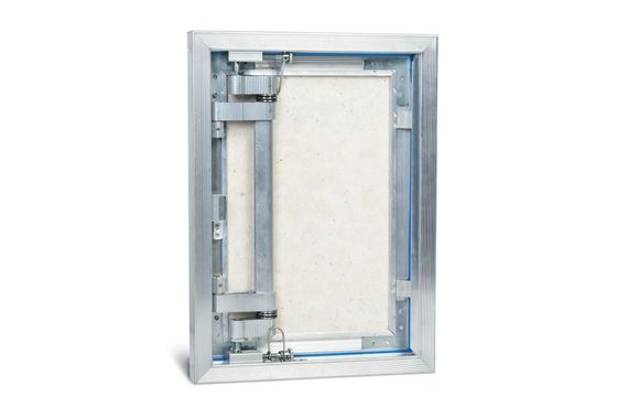 Люк под плитку нажимной Модерн Мини 300х300 мм (ШxВ, 30х30 см) с надежной износоустойчивой петлей, алюминиевый