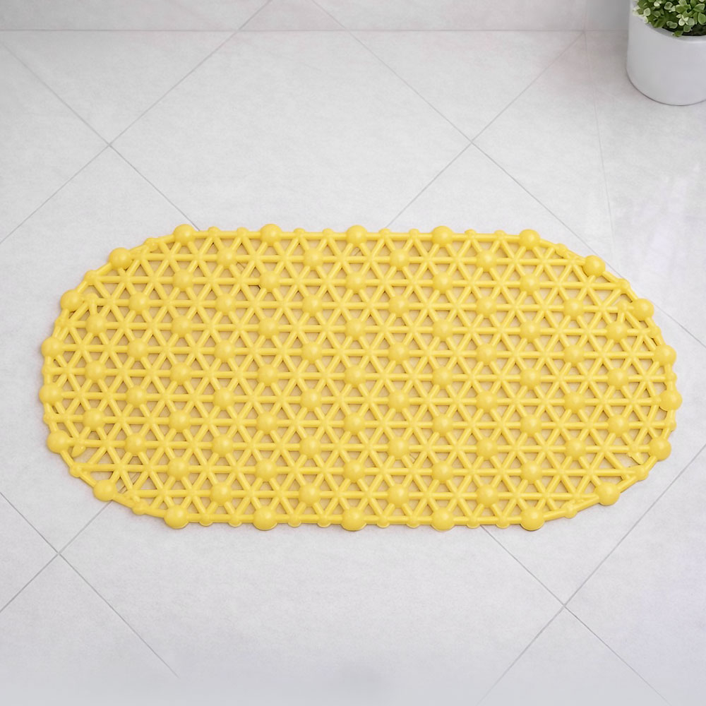 Коврик для ванной матовый Паутинка 37*66см (лимон)