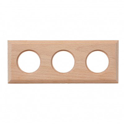 Рамка 3-х постовая для скрытого монтажа (дерево, Натурэль) BF4-630-10