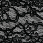 Французская ажурная лента “Шантильи” чёрного цвета