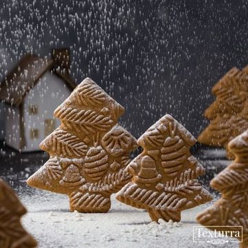 Малая скалка с узором Елочные игрушки