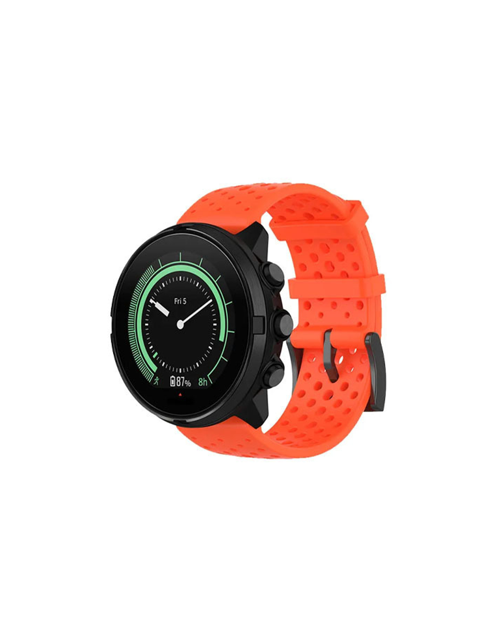 Силиконовый дышащий ремешок Suunto 24 mm для 9 / 9 Baro / 7 / D5 / Spartan Sport быстросъемный (Athletic 1) короткий Огненно-Красный