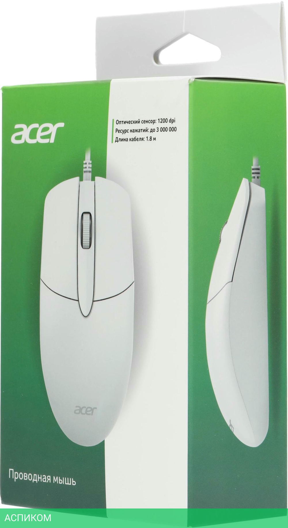 Мышь Acer OMW300 белый (ZL.MCECC.01V)