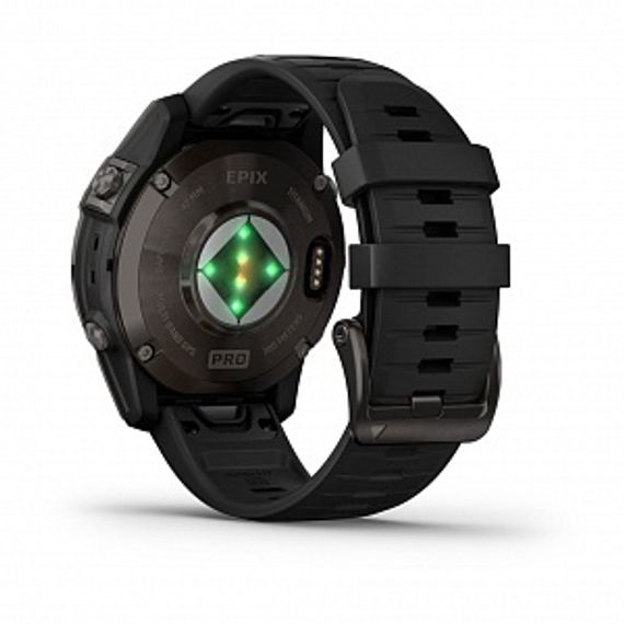 Garmin Epix Pro Gen 2 Sapphire 47 мм — титановый угольно-серый DLC корпус, черный ремешок