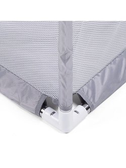 Манеж детский прямоугольный с баскетбольным кольцом и воротами (120*180*60) цвет серый (М11-2)