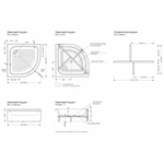 Поддон полукруг 0,8*0,8*0,15 "Classic S"акрил d 50 (каркас+экран) выс.30 см
