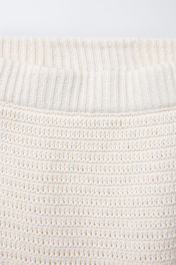 ZARA ТРИКОТАЖНАЯ ЮБКА В ПОЛОСКУ, ЭКРЮ