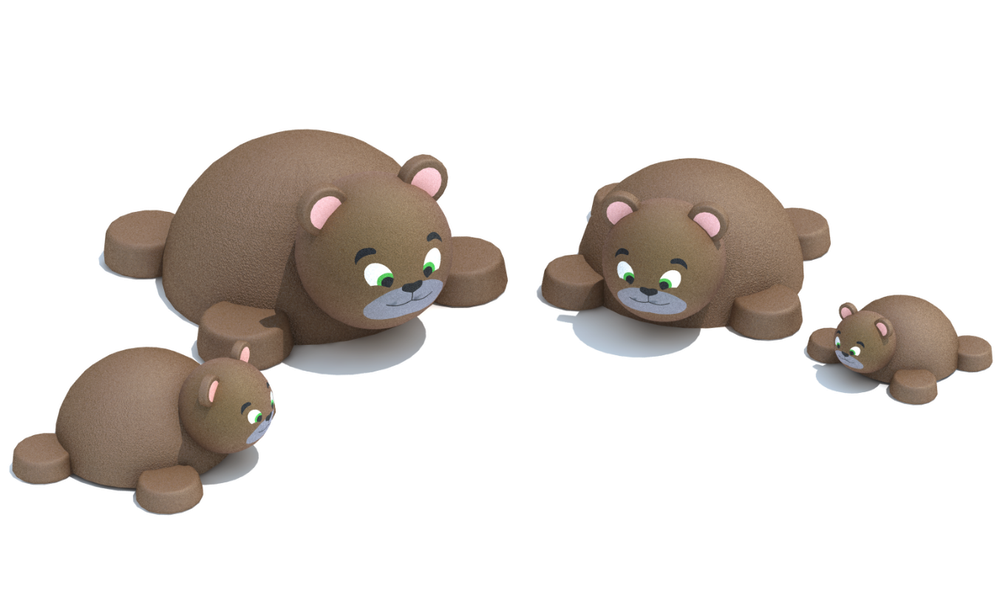 Резиновая фигура 3D Мишка для детских площадок