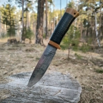 Кованый нож НС-27 Хищники, гравировка (Златоуст)