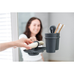 Мыльница на присоске loop organic, темно-серая