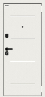 Аура/SBlack Шагрень белая/White Silk 205*86 правое