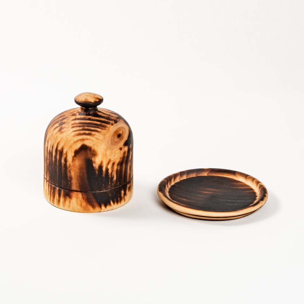 Масленка из дерева Сибирский Кедр для сливочного масла MS10