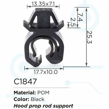 Клипса для крепления внутренней обшивки а/м GM пластиковая (100шт/уп.) Forsage клипса C1847( GM )