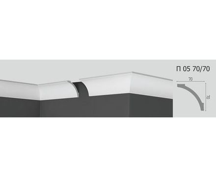 Плинтус потолочный Де-Багет 70x70