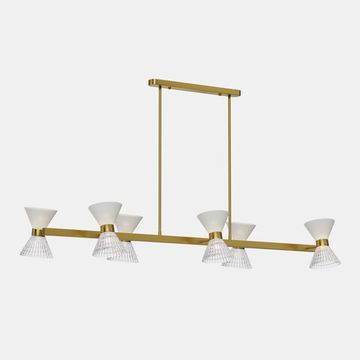 SL2004.313.12 Светильник подвесной ST-Luce латунь/прозрачный, белый, латунь G9 LED 12*5W SPIRIT