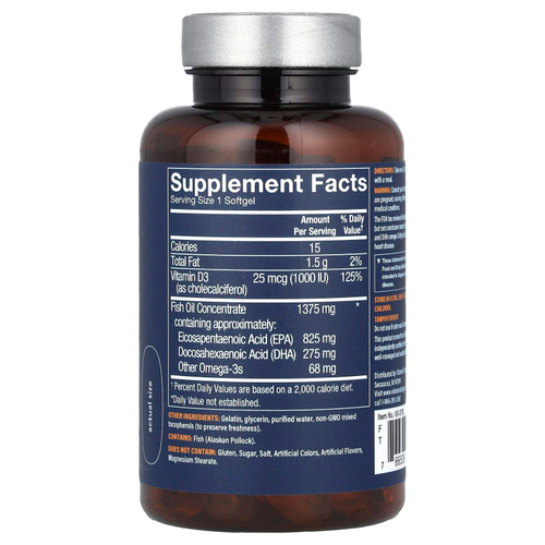 Vthrive, Жир дикой аляскинской рыбы премиального качества, 60 мягких таблеток