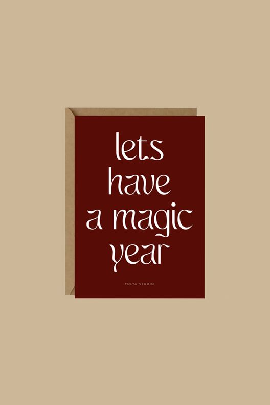 Открытка MAGIC YEAR red / Polya Studio