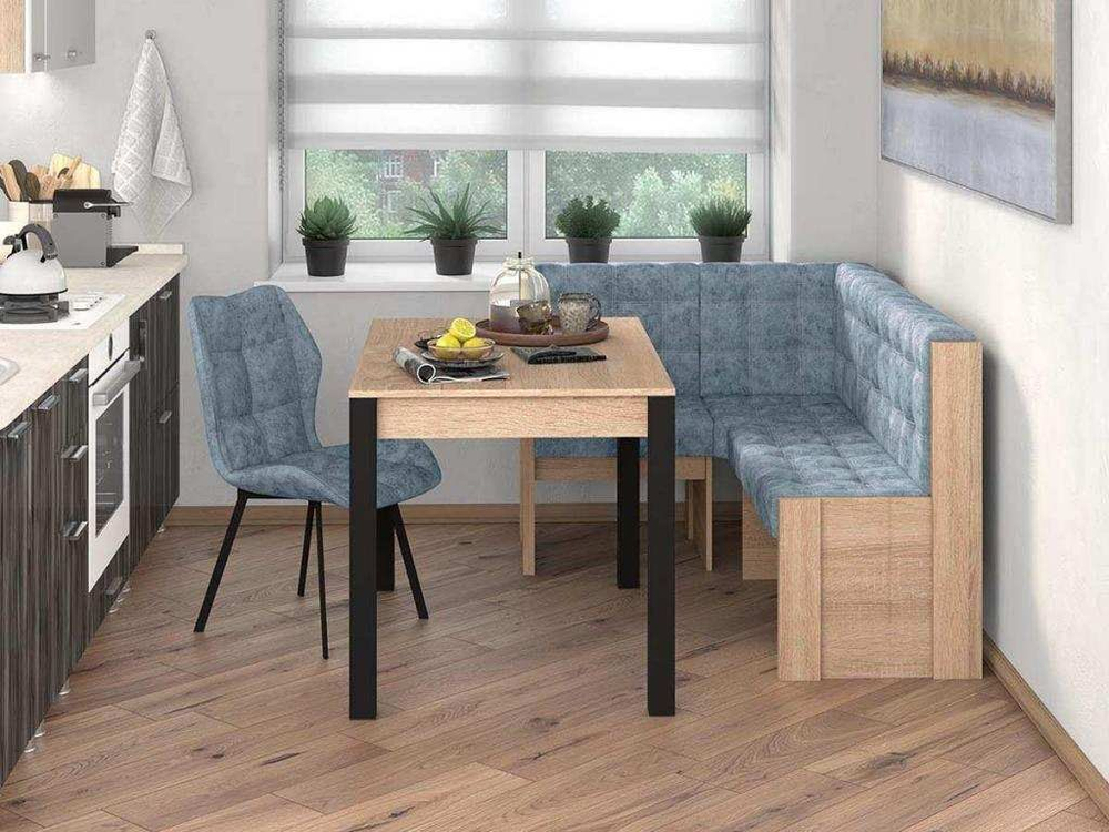 Угловая скамья Квадро дуб сонома/Лагуна