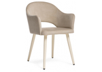 Стул на металлокаркасе Woodville Апри микровелюр 05, бежевый глянец, ножки бежевые