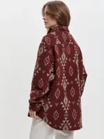 Рубашка Kefirmykifer в этностиле бордовая