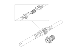Соединитель F разъемов REXANT для RG-6, SAT с кольцом 100 шт 05-4201