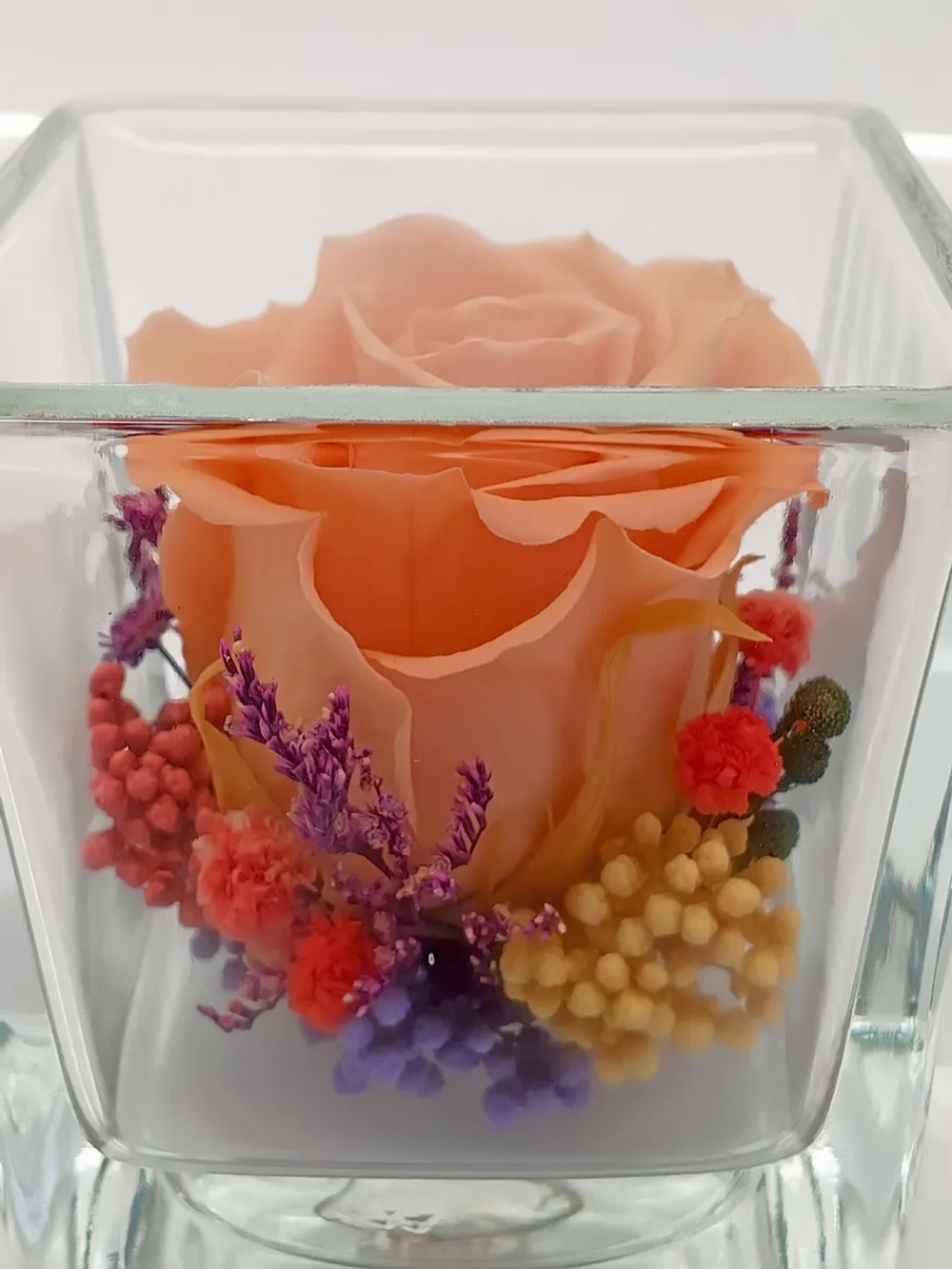 натуральная роза в стекле, вакуум*