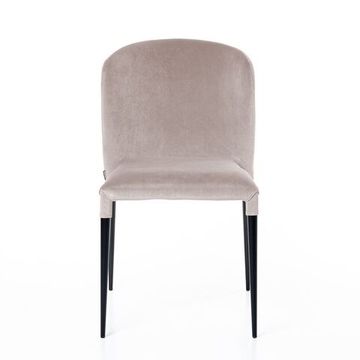 Стул Albert (Альберт), бархат пепельно-бежевый 25