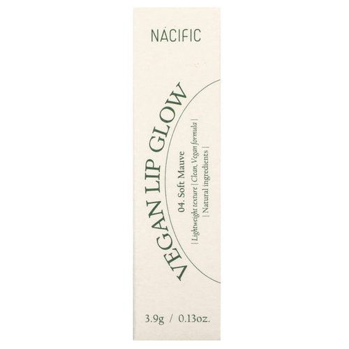 Nacific, Vegan Lip Glow, 04 Soft Mauve, 0.13 oz (3.9 g)