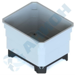 Контейнер 640 л на подставке Анион 640 л. прямоугольный (1190x990x845см;белый) - арт.559517