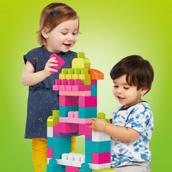 Mega Bloks First Builders - Большая ЭКО-сумка с блоками 80 шт DCH62 / артикул   DCH62  / GTIN 00000000