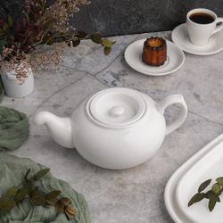 Чайник 850 мл d 15,5 см h9,5 см белый фарфор NEW P.L. Proff Cuisine [1]