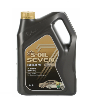 Масло моторное S-OIL 7 GOLD #9 A3/B4 5W-40 4 л