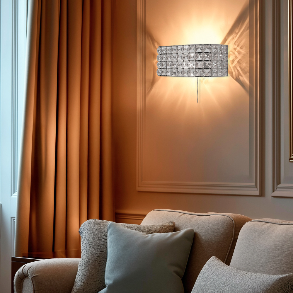 Citilux Портал CL324401 Бра хрустальное с выключателем Хром