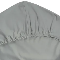 Простыня на резинке из сатина светло-серого цвета Essential, 200х200 см