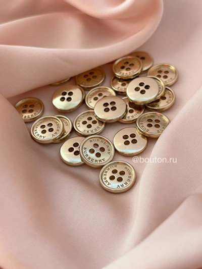 Пуговицы На Прокол БАРБ золотые металл