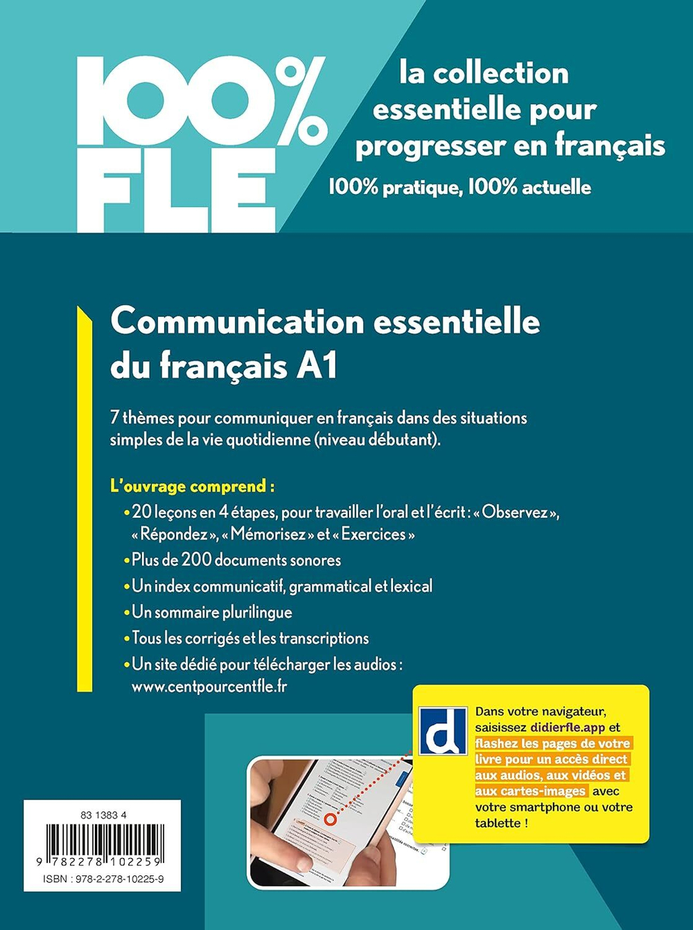 100% FLE - Communication essentielle du français A1 - Livre + didierfle.app