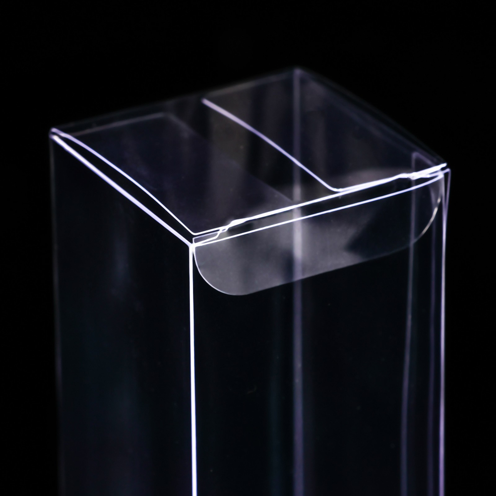 Складная прозрачная коробка из PVC, для упаковки подарков, 5×5×15 см