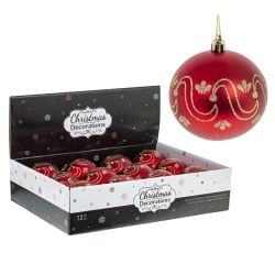 GAEM Набор из 12шт Украшение новогоднее "Шар", D 8 см, L35 W27 H8,5 см