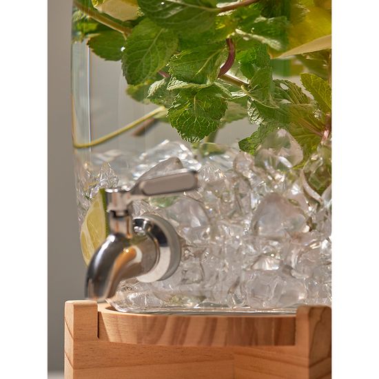 Диспенсер для напитков на деревянной подставке flo, 5,4 л