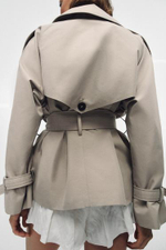 ZW COLLECTION ОVERSIZE ВОДОНЕПРОНИЦАЕМЫЙ ТРЕНЧКОТ - ZARA
