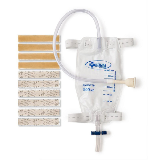 Мочеприемник УРОЦЕЛ ножной носимый для мужчин 500 мл, диаметр 25, 30, 35 мм, трубка 50 см