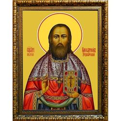 Виссарион (Селинин) Урджарский, священномученик пресвитер. Икона на холсте.