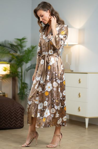 Халат на пуговицах  Mia-Amore NICOLE Николь 7149 карамель